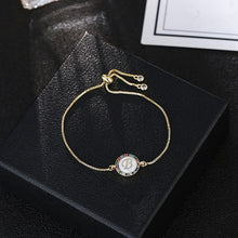 Load image into Gallery viewer, women's A-Z 26 Letter cz Bracelets initial heart name Bracelet Femme Adjustable Chain copper bracelet Jewelry gift for women