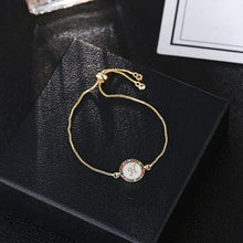 Load image into Gallery viewer, women's A-Z 26 Letter cz Bracelets initial heart name Bracelet Femme Adjustable Chain copper bracelet Jewelry gift for women