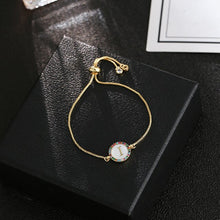 Load image into Gallery viewer, women's A-Z 26 Letter cz Bracelets initial heart name Bracelet Femme Adjustable Chain copper bracelet Jewelry gift for women