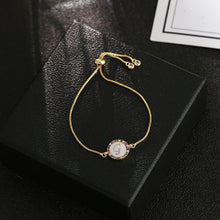 Load image into Gallery viewer, women's A-Z 26 Letter cz Bracelets initial heart name Bracelet Femme Adjustable Chain copper bracelet Jewelry gift for women