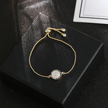 Load image into Gallery viewer, women's A-Z 26 Letter cz Bracelets initial heart name Bracelet Femme Adjustable Chain copper bracelet Jewelry gift for women
