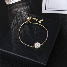 Load image into Gallery viewer, women's A-Z 26 Letter cz Bracelets initial heart name Bracelet Femme Adjustable Chain copper bracelet Jewelry gift for women