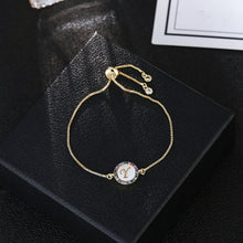 Load image into Gallery viewer, women's A-Z 26 Letter cz Bracelets initial heart name Bracelet Femme Adjustable Chain copper bracelet Jewelry gift for women