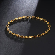 Load image into Gallery viewer, 4.5MM 21.5CM 316L Stainless Steel Bracelet Coffee Beans Link Chain Bracelet For Mens Women Jewelry Bracelets Bangles
